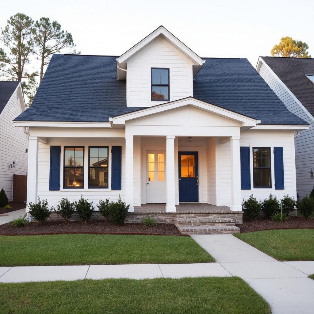 Greensboro NC home with fresh exterior paint